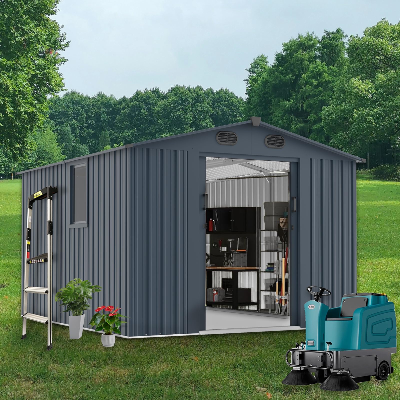 Amazon.com : Jaxenor Outdoor Storage Shed 8x10 FT with Window