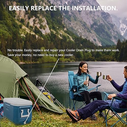 Miniatura 6 de Kit de reemplazo de tapón de drenaje más fresco, longitud del eje de 1.5 pulgadas, para enfriadores Xtreme de 50 58 y 82 cuartos de galón, piezas