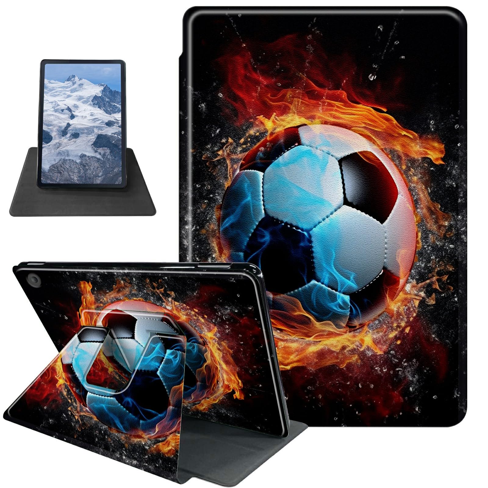 iPad本体 footballer Amazon.com: BFDHGQZC iPad 10.2 Case 2021-2019,Football Fire | 360