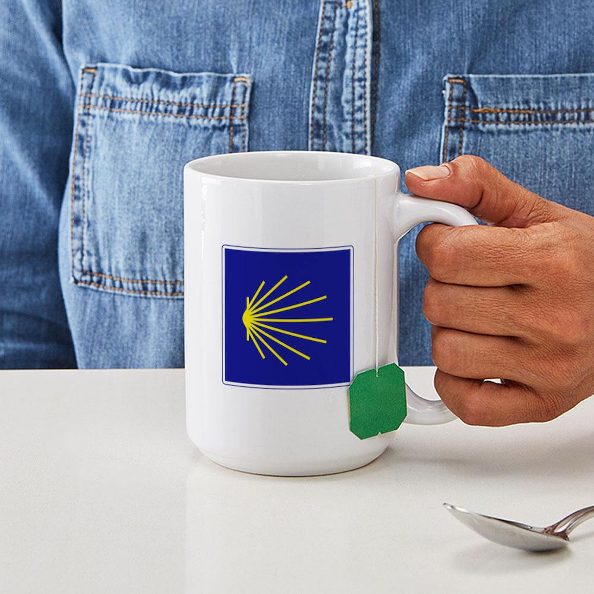 Amazon.com | CafePress Camino De Santiago, Spain Large Mug 15 oz (444 ml)  Ceramic Coffee Mug: Coffee Cups & Mugs