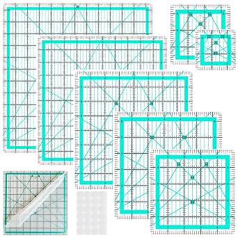 Quilting Rulers,7 Quilting Square Rulers(2.5,3.5,5,6.5, 8,10,12.5)