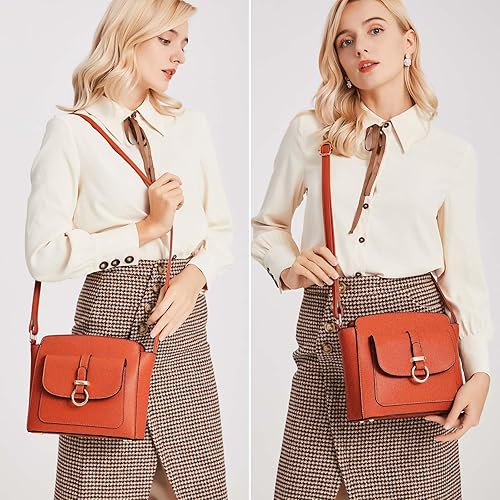 Miniatura 2 de LA TERRE Bolsos cruzados ligeros y medianos para mujer, bolsos cruzados pequeños de cuero vegano