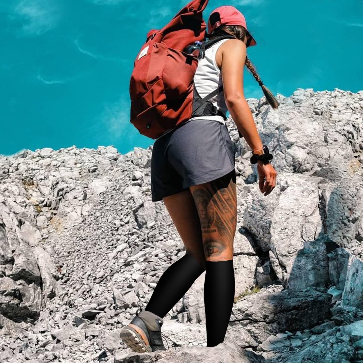 Miniatura 2 de Laite Hebe Calcetines de compresión para mujeres y hombres (8 pares), calcetines ideales para correr, deportes, senderismo, viajes en vuelo, embarazo