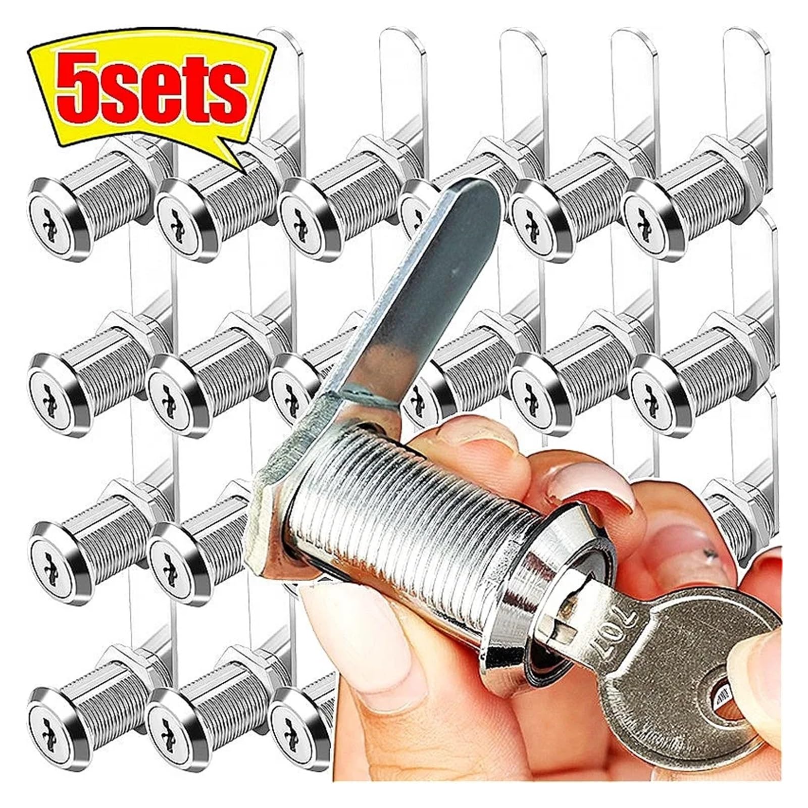 Schrankschlösser, 1/5 Sets Schubladen-Zungenschlösser, multifunktionale Zinklegierung, Schrank, Briefkästen, Cam Locker