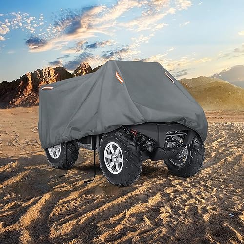 Miniatura 7 de OVCRNIBI Cubierta para cuatrimoto de cuatro ruedas, impermeable, resistente, resistente al viento, protección para todo tipo de clima, cubierta