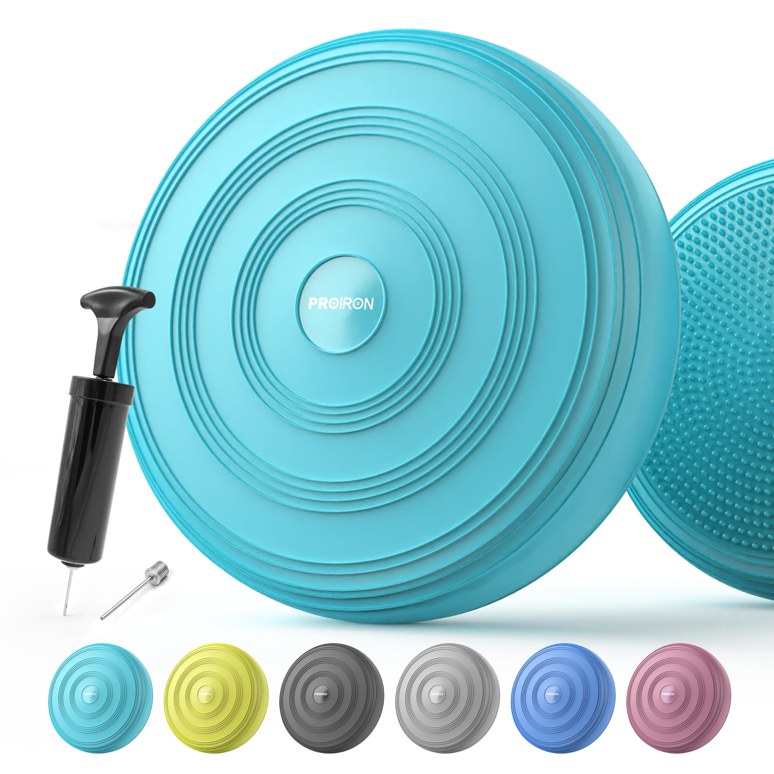 Balance Disc - Wobble Cushion for Balance with Pump Wiggle Seat for Improving Posture, Fitness, Stabilit