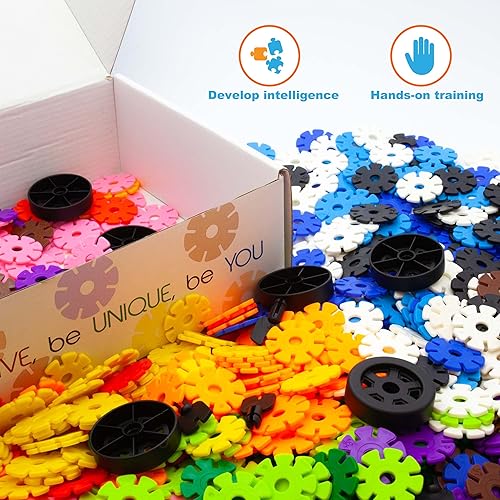 Miniatura 6 de PicassoTiles Bloque de construcción de fichas de construcción, 800 piezas creativas entrelazadas, juego de juguetes de aprendizaje STEM para