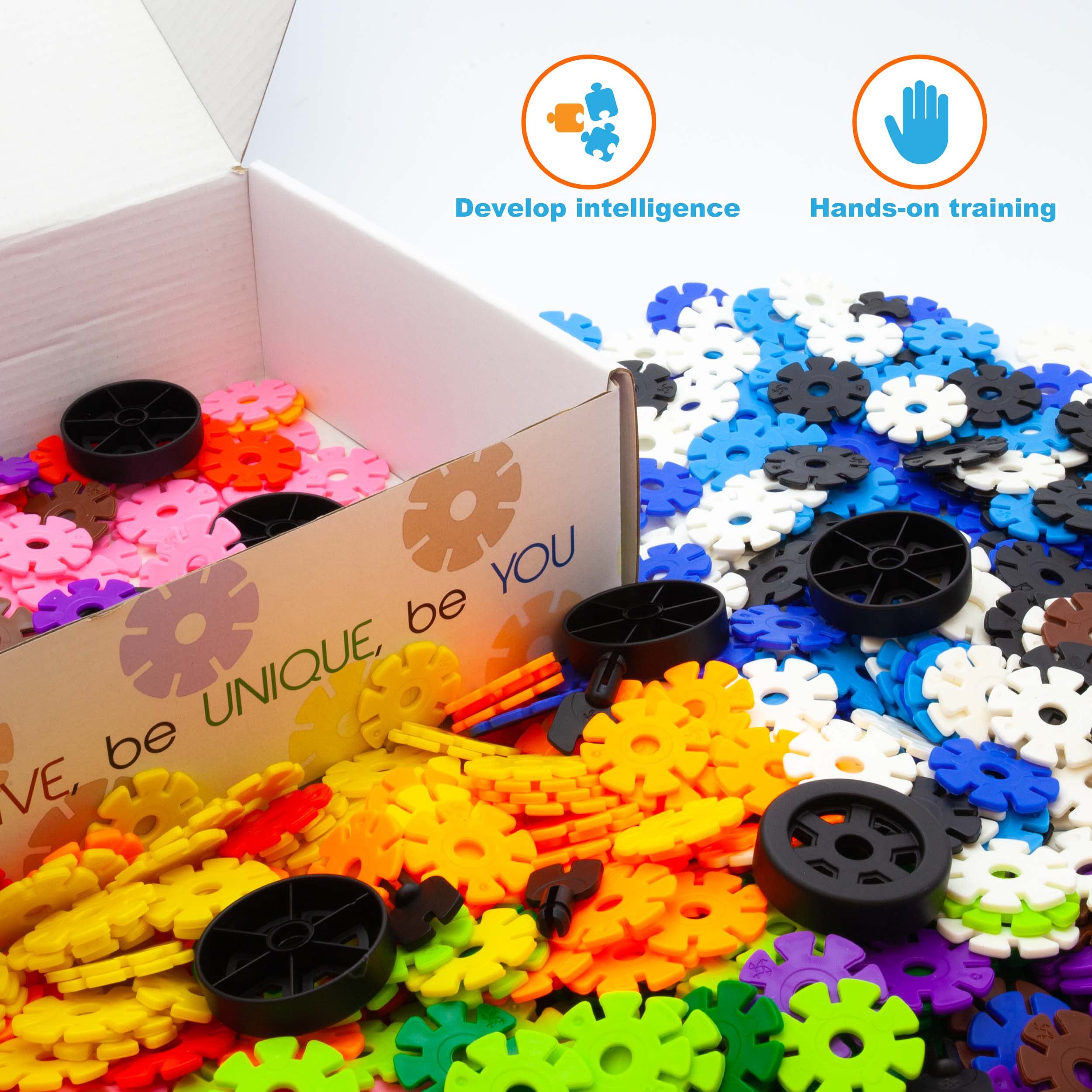 Amazon | PicassoTiles 組み立てチップ 組み立てブロック 800ピース