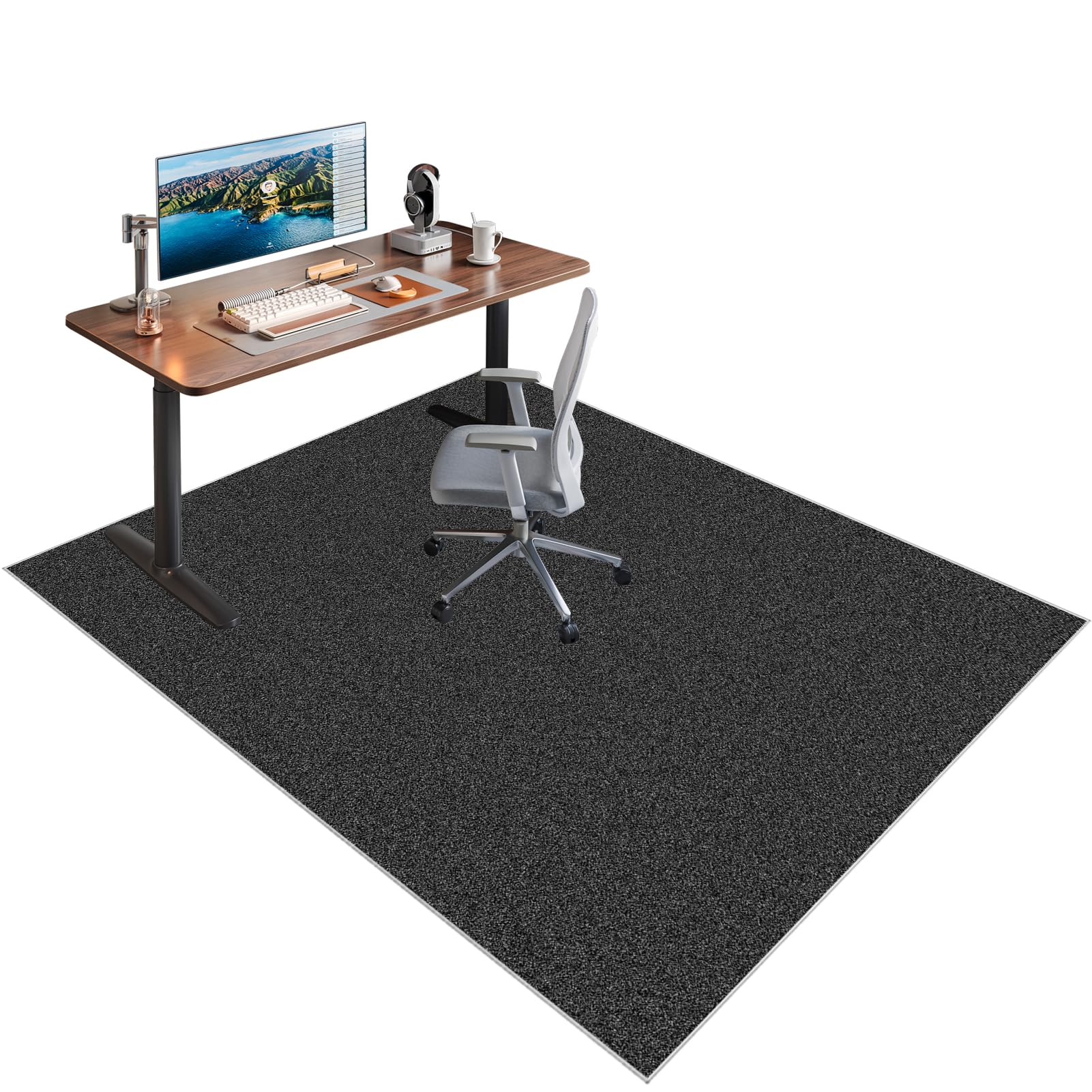 Xiaputcr Floor Mat for Office Chair Office Chair Mat for Hardwood Floor Non Slip Gaming Computer Chair Mat Multi-Purpose Floor Protectors for Rolling Chairs Carpet Protections Chair Mats 100 x 160 cm