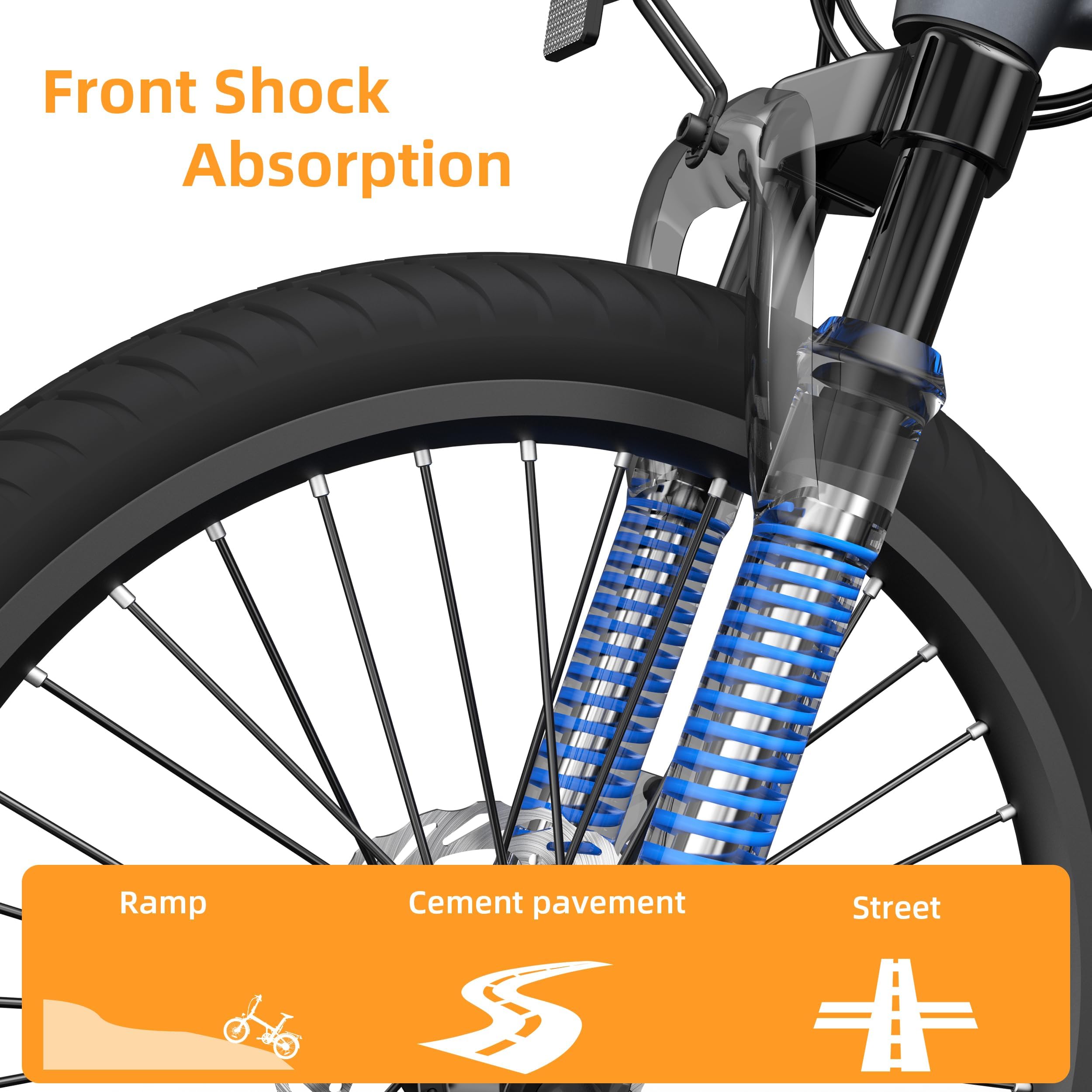 Ado Air20ProV2026 Bicicleta Eléctrica Plegable, Ebike Ultraligera 20'', Motor Automático BaFang, Modo Dual Eco/Sport, NFC y App, 100 km, Batería Extraíble 37V10Ah, con Cesta Delantera(Azul)