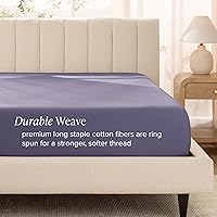 Vista 55 de Bare Home 100% Organic Cotton Sateen Fitted Sheet - Smooth Sateen Weave - Breathable & Cooling - Hotel Luxury - Durable Fitted Sheet - Deep Pocket