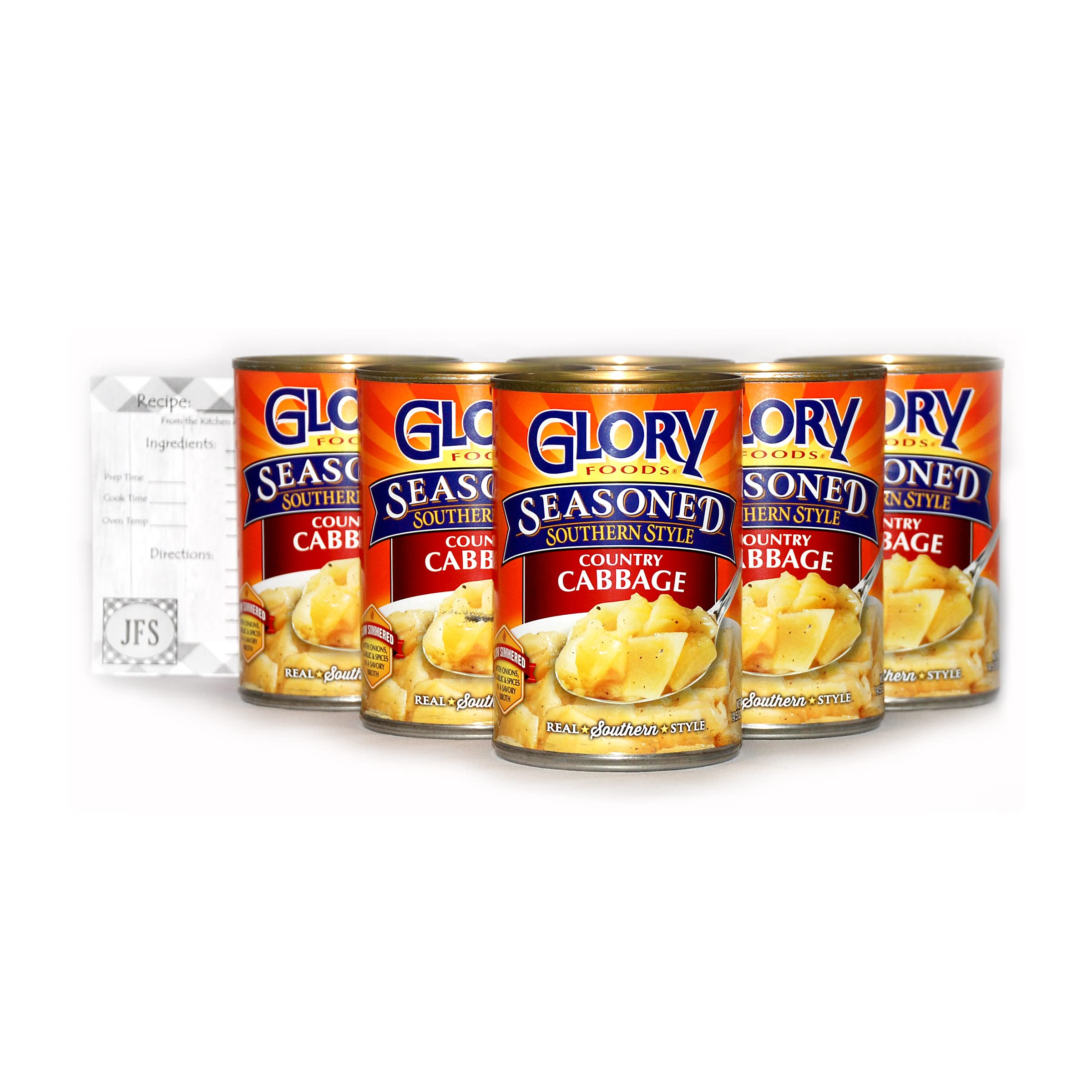 Glory Seasoned Country Cabbage, 15oz cans (Pack of 6)