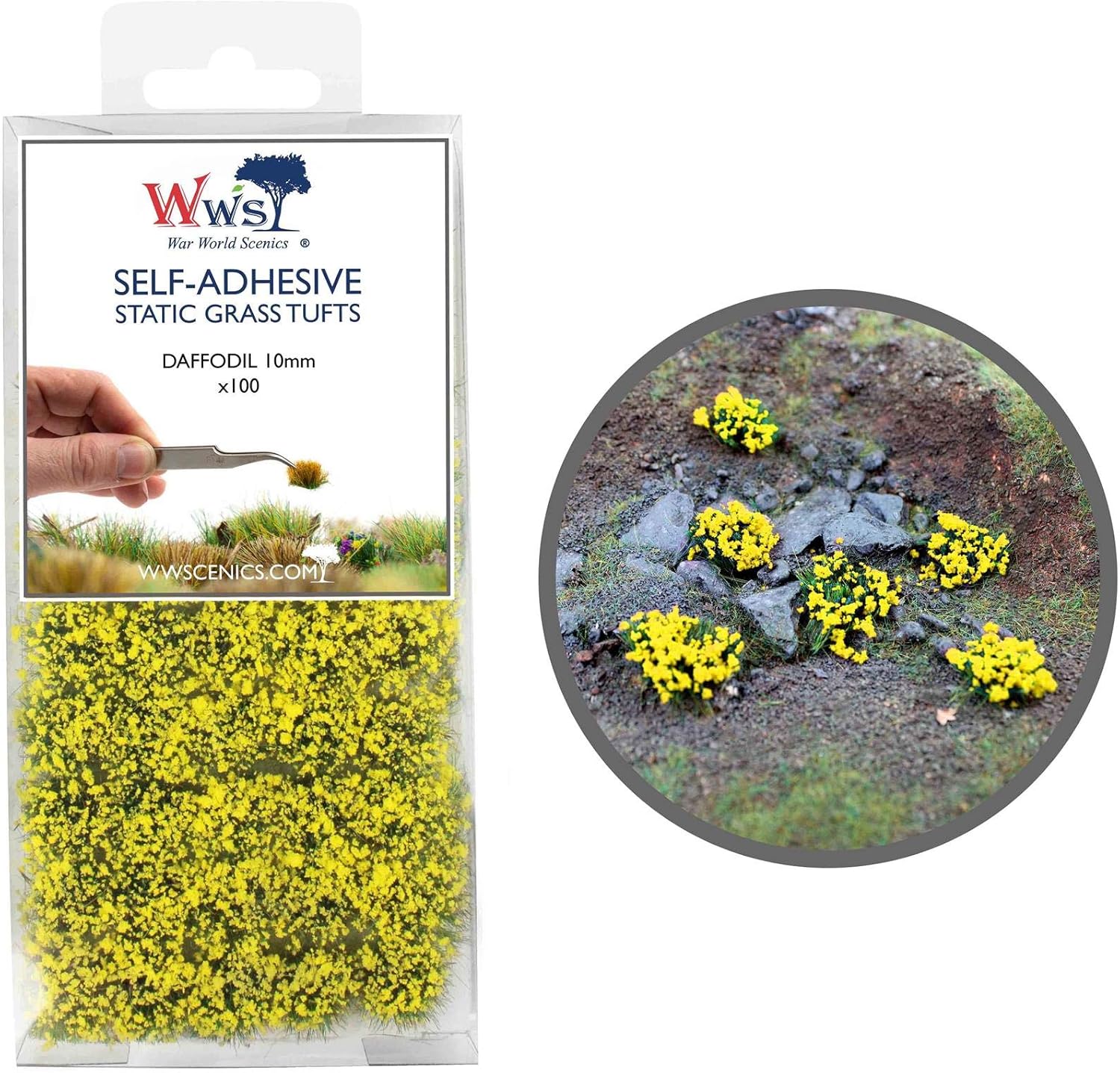 War World Scenics Self Adhesive Static Grass Tufts x 100