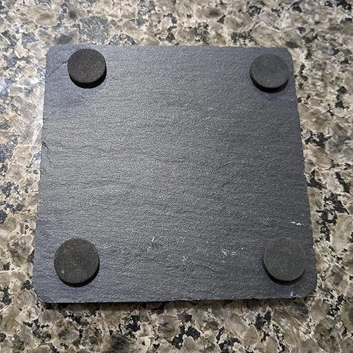 Miniatura 4 de Prepara tu decoración posavasos únicos para motocicleta en pizarra natural, pizarra cuadrada, juego de 5