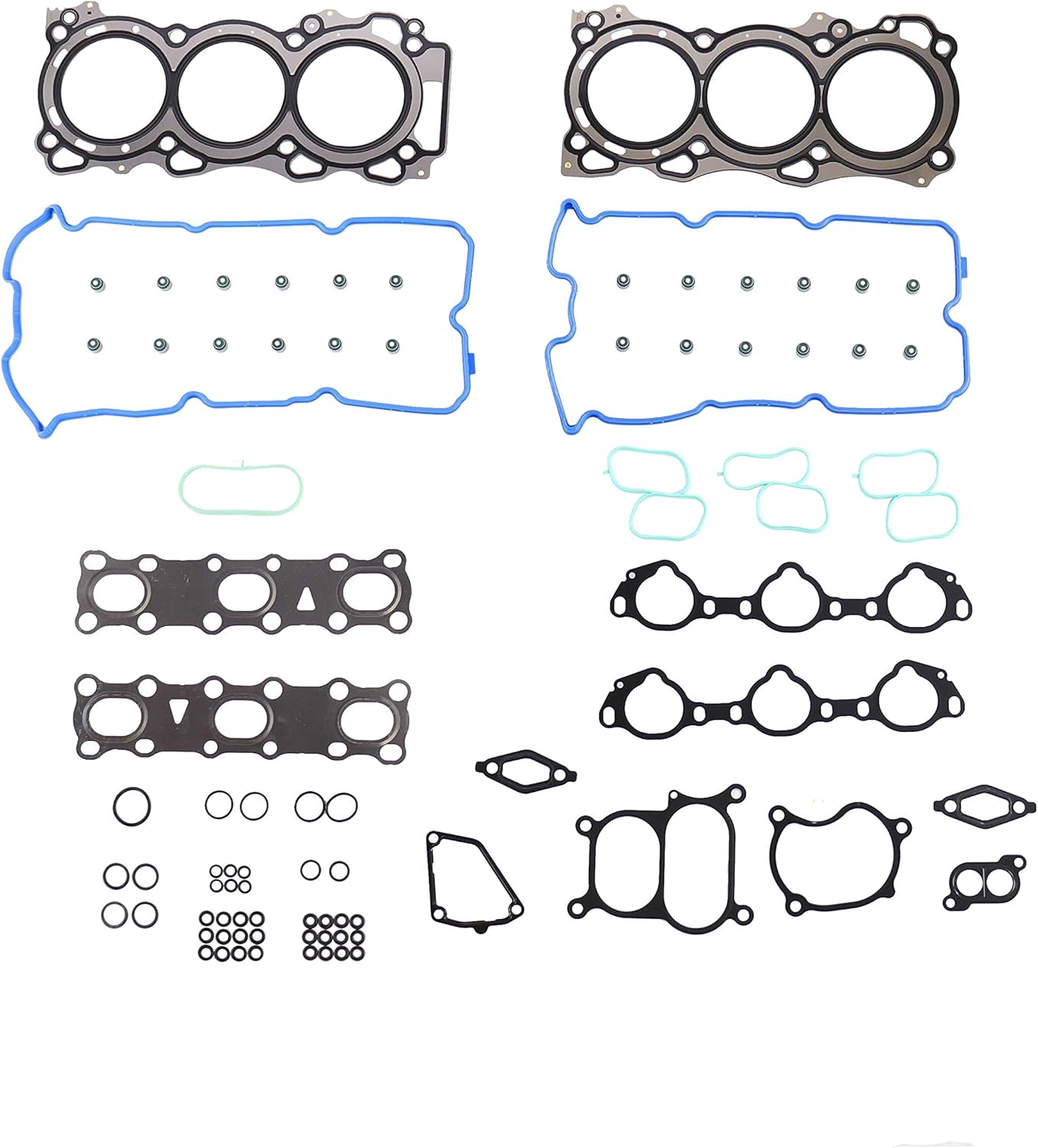 DNJ HGS648 Head Gasket Set for 2005-2021 Nissan, Suzuki Equator, Frontier, NV1500 4.0L V6 24V DOHC 3954cc