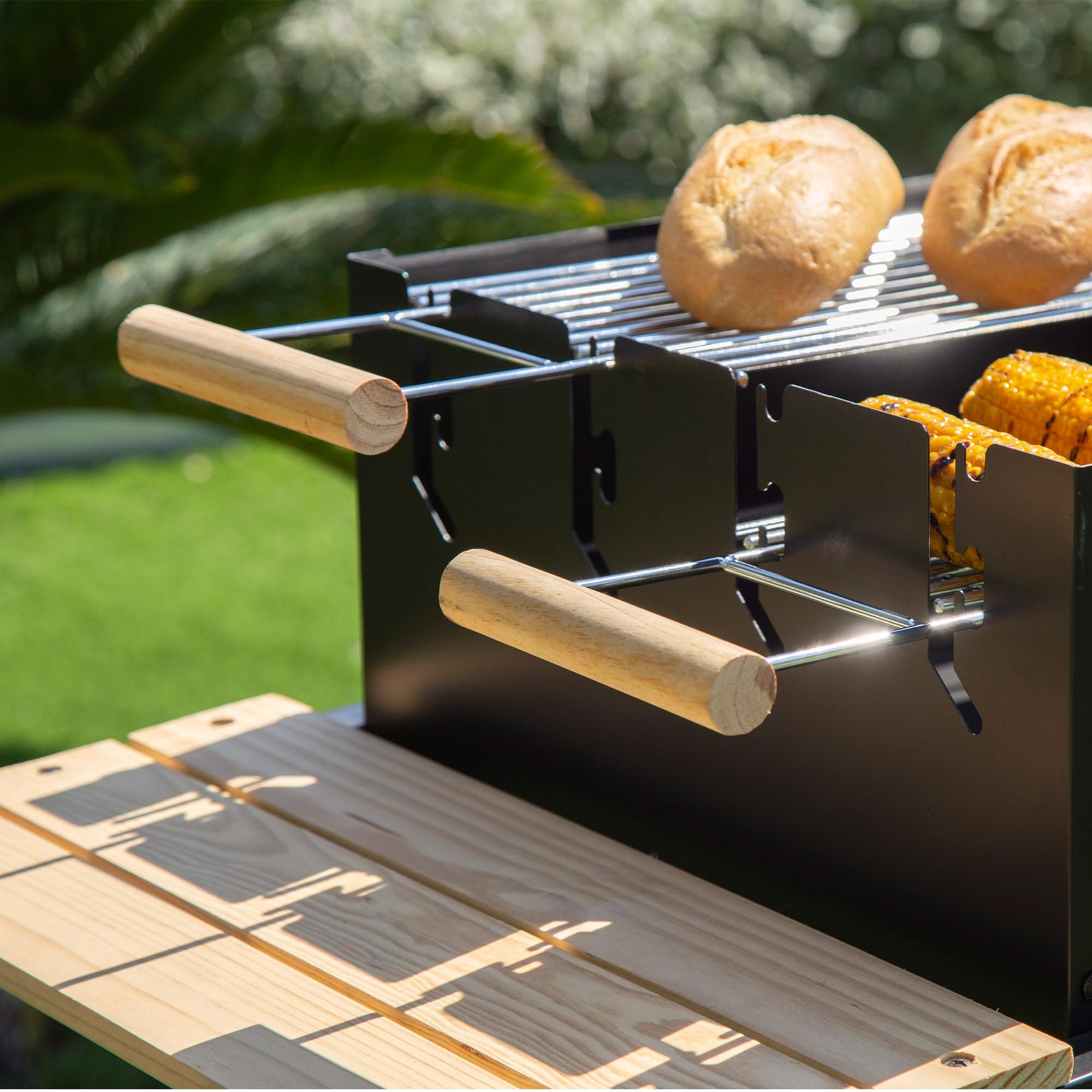 Barbecue au charbon de bois portable Aktive double grill