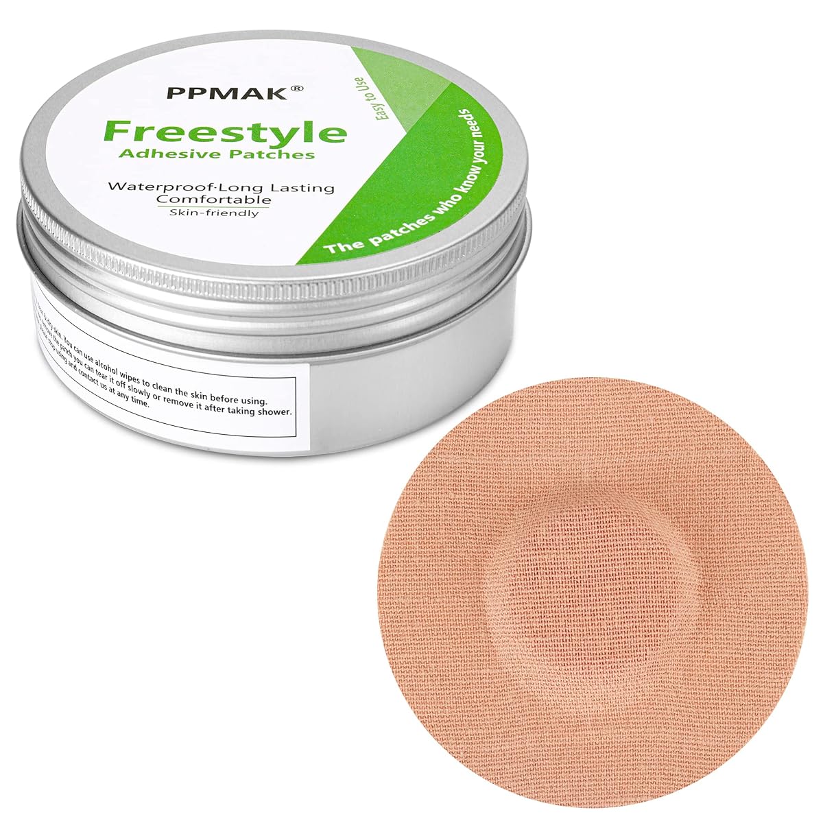 PPMAK-Freestyle Sensor Covers for Libre 2/3-40 PCS Adhesive Patches-Waterproof
