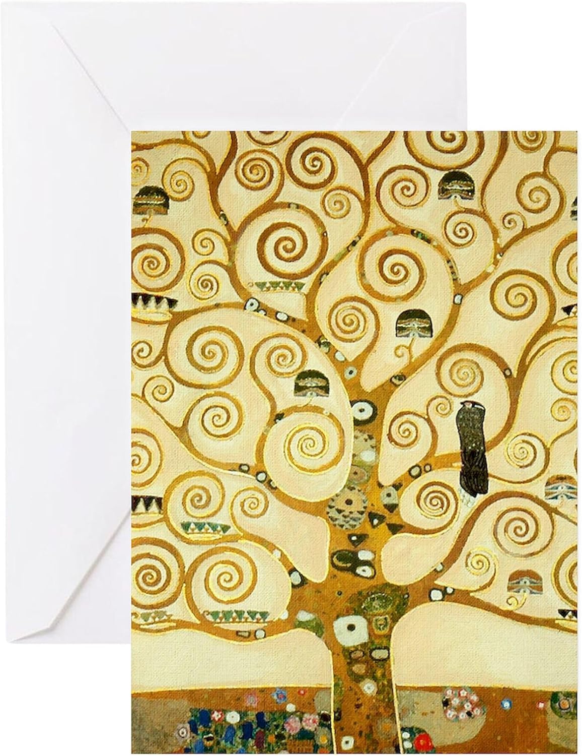 CafePress Gustav Klimt Tree Of Life Greeting Cards Folded Greeting Cards (10-pack) Glossy