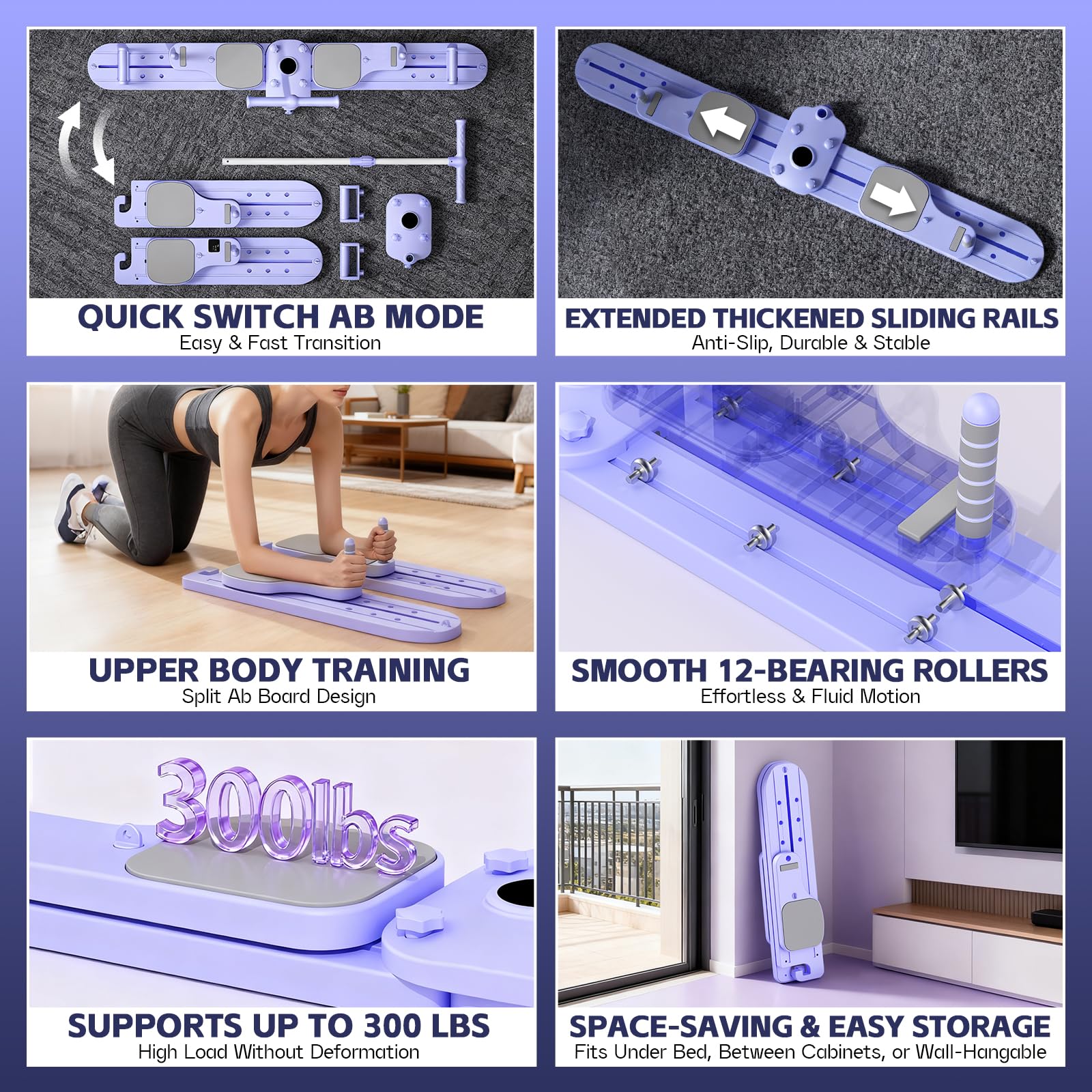 Pilates Reformer Maschine, Multifunktionales Ski-Fitnessgerät mit Widerstandsbändern, Verstellbaren Griffen, Pilates Board, Liegestütz Griffen, Split-Ab-Board & Armtrainer, Ganzkörper Workout