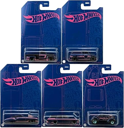 Miniatura 2 de Hot Wheels Juego completo de 5 vehículos fundidos a troquel con perlas y cromo 2022