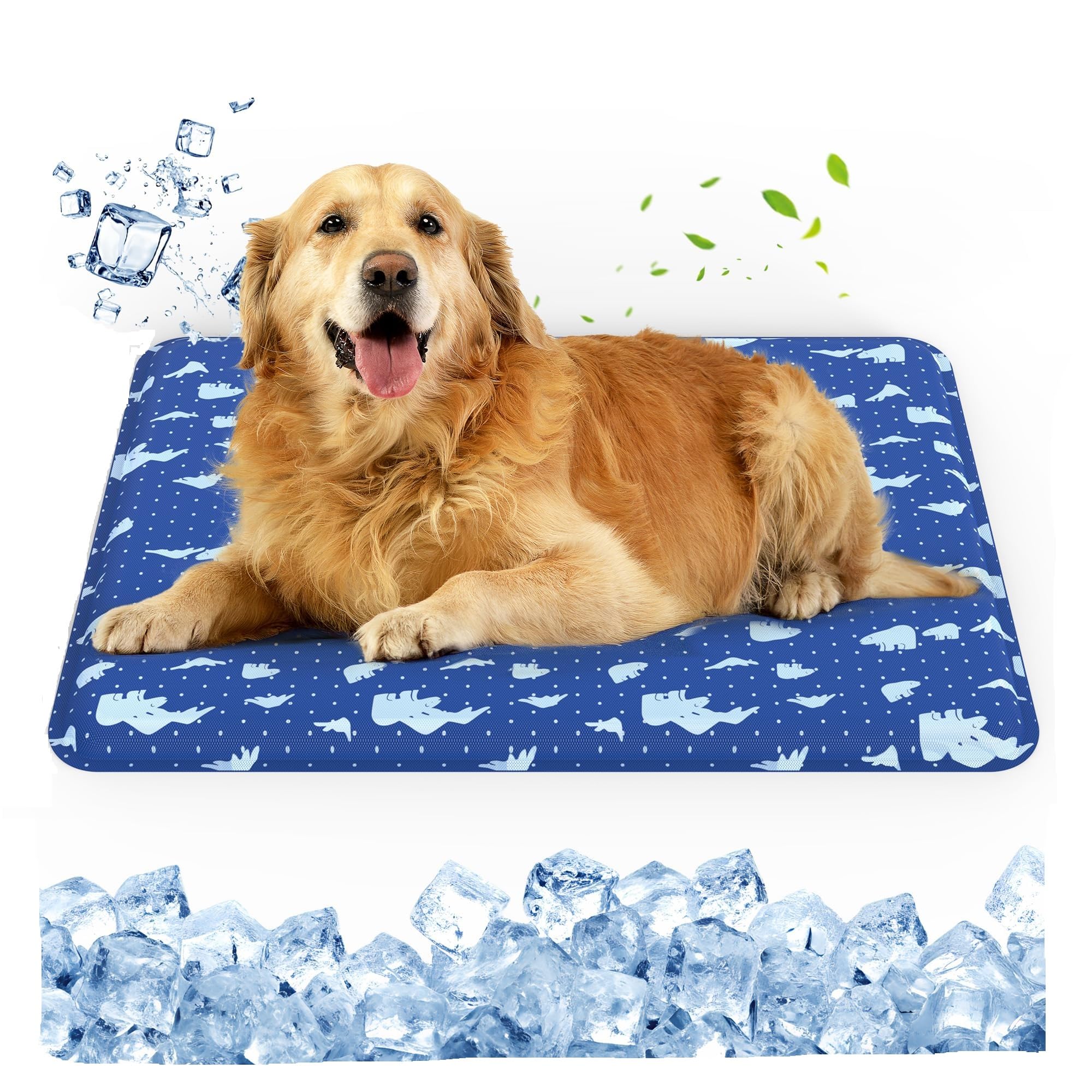 petnf Tappetino refrigerante per animali domestici - Riduzione automatica della temperatura - Materiale PVC a doppio strato impermeabile antigraffio antiscivolo - Adatto per uso domestico e in auto
