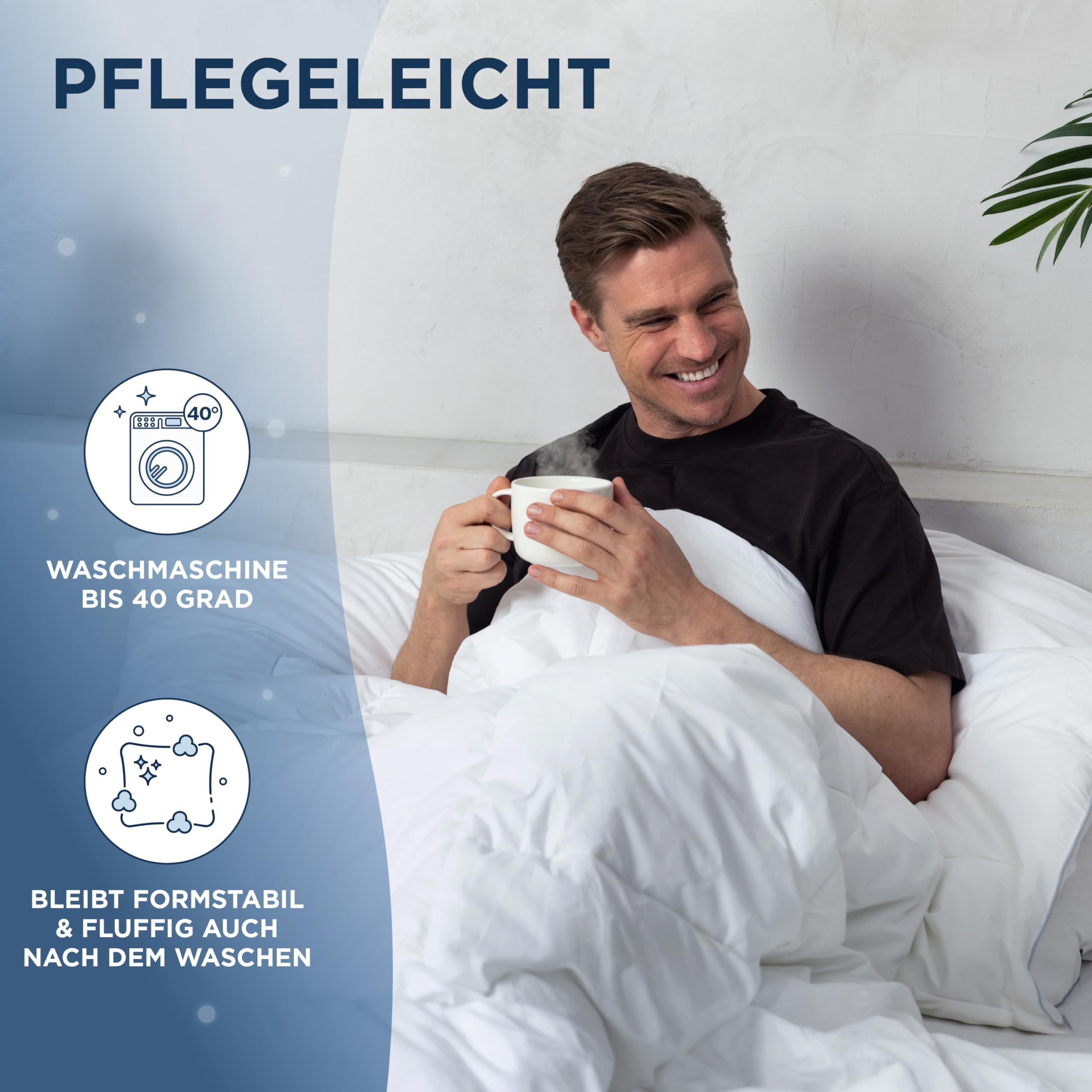 Samthus Feder- und Daunendecke 220x240cm - Oeko-Tex zertifizierte Bettdecke aus weichen Federn und Daunen - Federbettdecke - RDS zertifizierte Sommer & Winterdecke - Duvet - Ganzjahresdecke