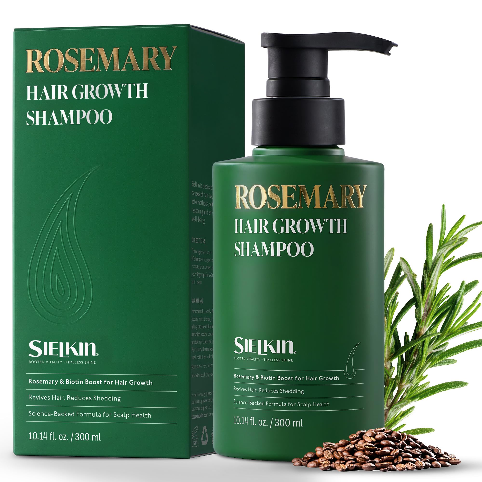 Rosemary Biotin Shampoo for Thinning Hair, Hair Growth For Men & Women 10.14 Fl Oz (Pack of 1)