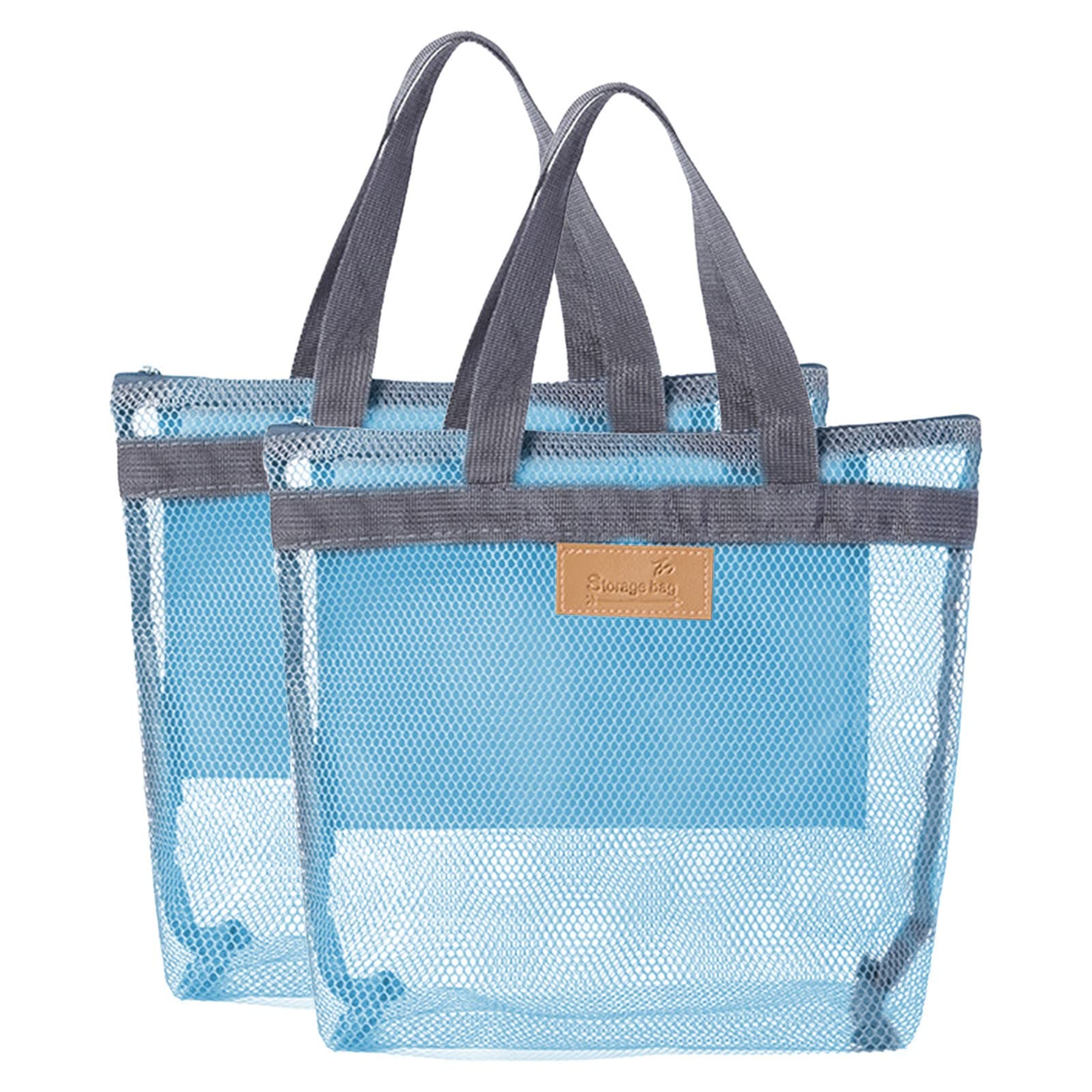 Teouuas Borsa da Doccia in Rete, Portatile Campeggio, Cerniera Borsa da Doccia con Maniglia, Grande Capacità, per Viaggi, Dormitori, Palestra, Campeggio, Spiaggia, Nuoto (Nero
