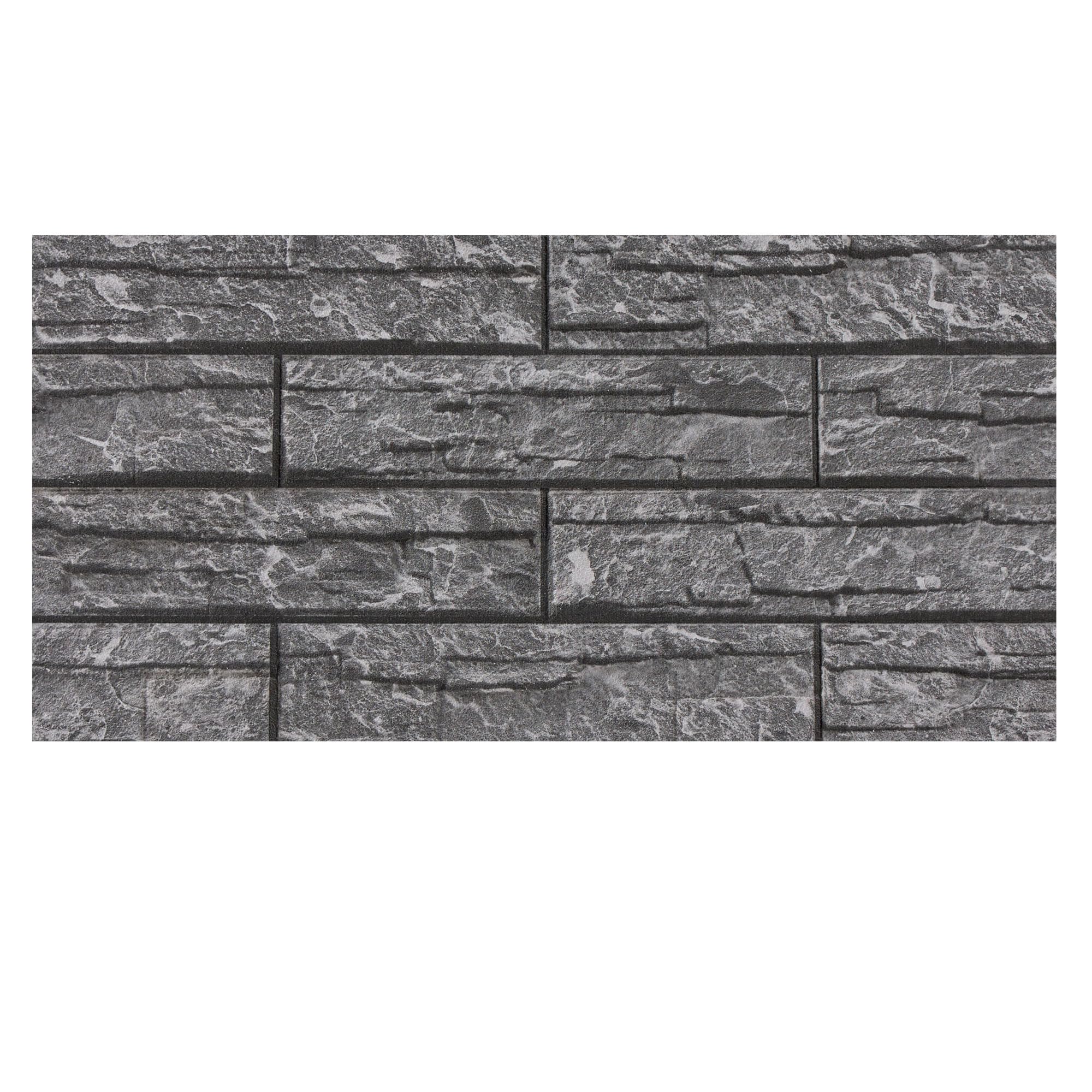 K&B Panels 3D Wall Panel, Slate Effect Styrofoam Wall Panelling, Lightweight, Easy to Install, Dual Insulation to Reduce Acoustic Noise, Indoor & Outdoor (Marble Grey Block) (1 Panel) — image 1
