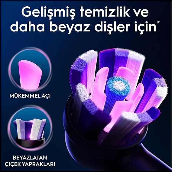 Oral-B iO Radiant White Beyaz Diş Fırçası Yedek Başlığı 4 Adet