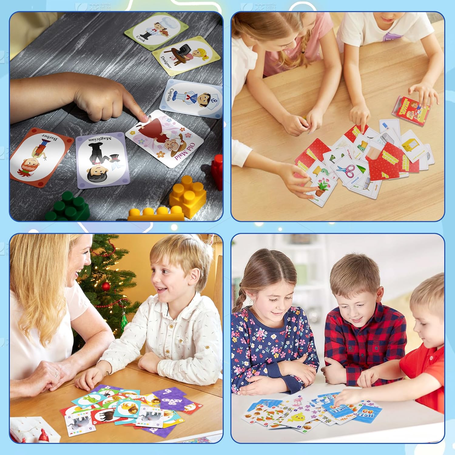 Kids Card Games, Go Fish, Old Maid, Memory Match and Crazy 8s, Go Fish Card Game for Kids 4-8, Fun Toddler Card Games for Family Game Night Party Games, Easter Basket Stocking Stuffers Birthday Gifts