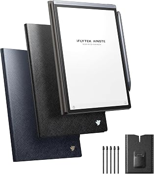 iFLYTEK AINOTE Air 2 Note-Taking Tablet, 8.2" Black & Blue Protective Folio Case, 5pcs Pen Refills