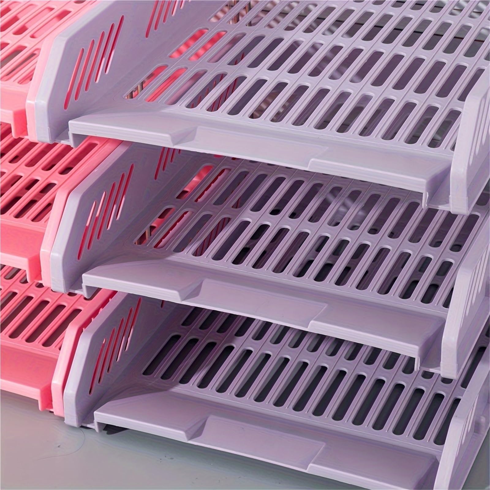 Schreibtisch Briefablage Stapelbarer Briefablage-Organizer Mit 3 Ebenen