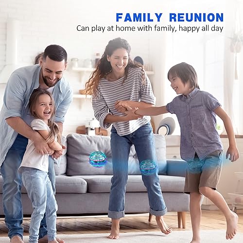 Miniatura 5 de Juguete de esfera voladora, orbe de nebulosa mágica, mini dron mágico con forma de globo, spinner con luces RGB incorporadas, OVNI giratorio de 360°