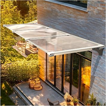 Rain Protection Awning, Residential Use 20  Incline Design, Retrofit for Entrance, Rain and Snow Protection, Patio Sun Shade, Rainy Season Measure, House Entrance, Window, Carport, Roof