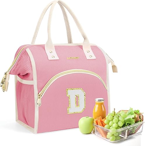 Miniatura 69 de Lonchera térmica reutilizable para mujer, lonchera con iniciales preparatorias, a prueba de fugas, grandes bolsas para el almuerzo para adultos,