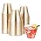 JOLLY CHEF 100 Pack 9 oz Gold Plastic Cups, Disposable Gold Glitter Plastic Cups Perfect for Wedding Thanksgiving, Christmas Party Cups