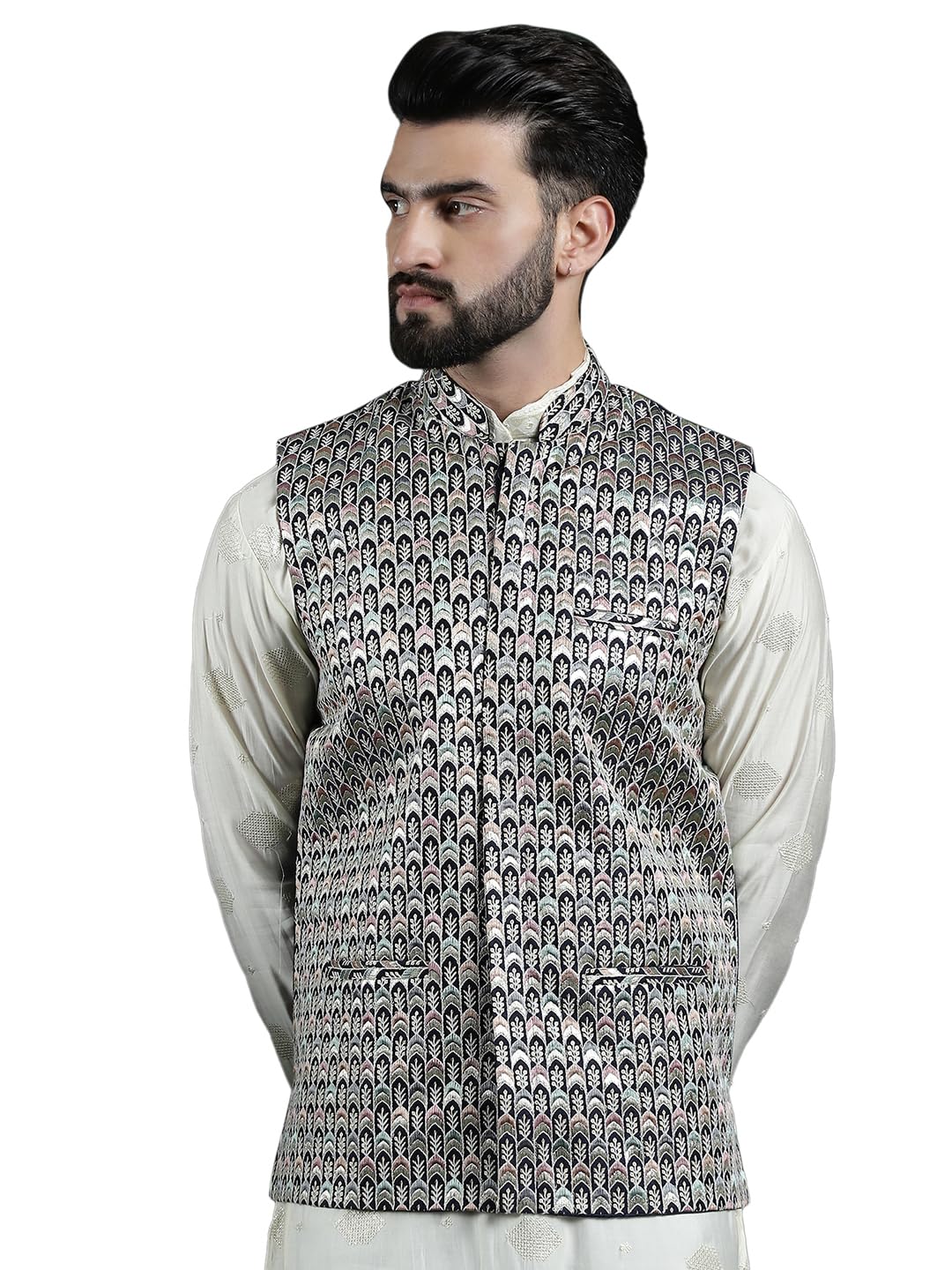 sojanya (Since 1958 PLUS Men's Sequinned Kurta for Holi & Eid-picture-37