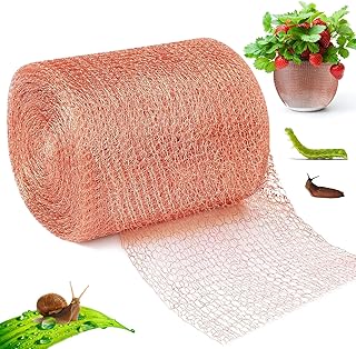 Kupferband Gegen Schnecken, 12,7cm x 6m Kupfernetz Schneckenzaun, Schneckenzaun Kupfer Kupfernetz Schneckenkragen, Leicht Schneiden, für Garten, Nacktschnecken Vögel, Balkon Schädlingsbekämpfung