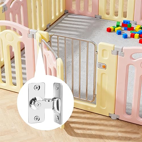 Miniatura 4 de Paquete de 2 pestillos de puerta de tamaño mini de 90 grados, cerradura de puerta pequeña de granero con perno deslizante, pestillo de bloqueo de