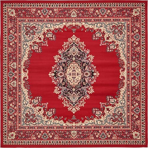 Vista 244 de Unique Loom Reza Collection- Alfombra, Polipropileno, Marrón Marrón/ marfil