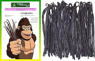 50 Split Extract Grade B Madagascar Bourbon Natural Vanilla Beans 5~6" by Vanilla Products USA (50 Count (Pack of 1))