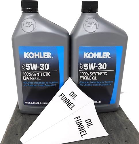 Kohler Aceite de motor sintético completo 5W-30 G-716 pieza de botella de cuarto # GM103159 (qt) paquete de 2