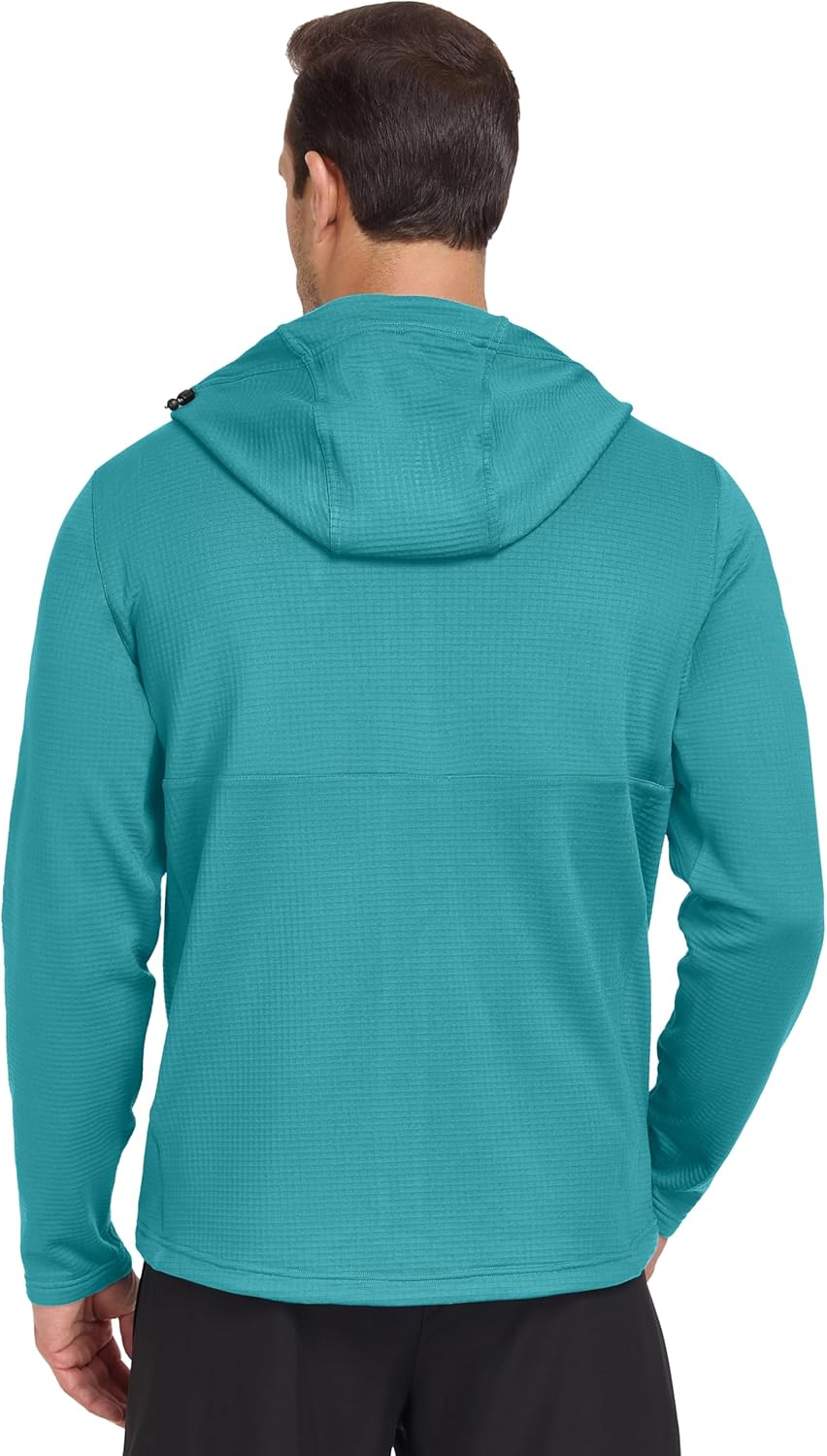 Little Donkey Andy Men's Winter Lightweight Warm Fleece Running Jacket Breathable Hooded Thermal Jacket with Thumb Holes - Image 3