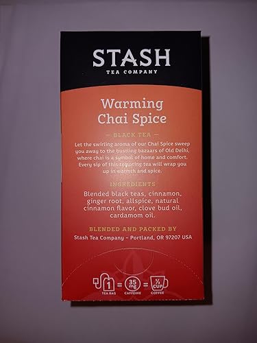 Miniatura 4 de Black Tea-Chai Spice Stash Tea, 20 unidades (paquete de 1)