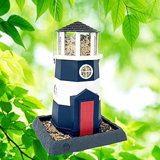 North States Village Collection Large Nautical Lighthouse Bird Feeder: E...