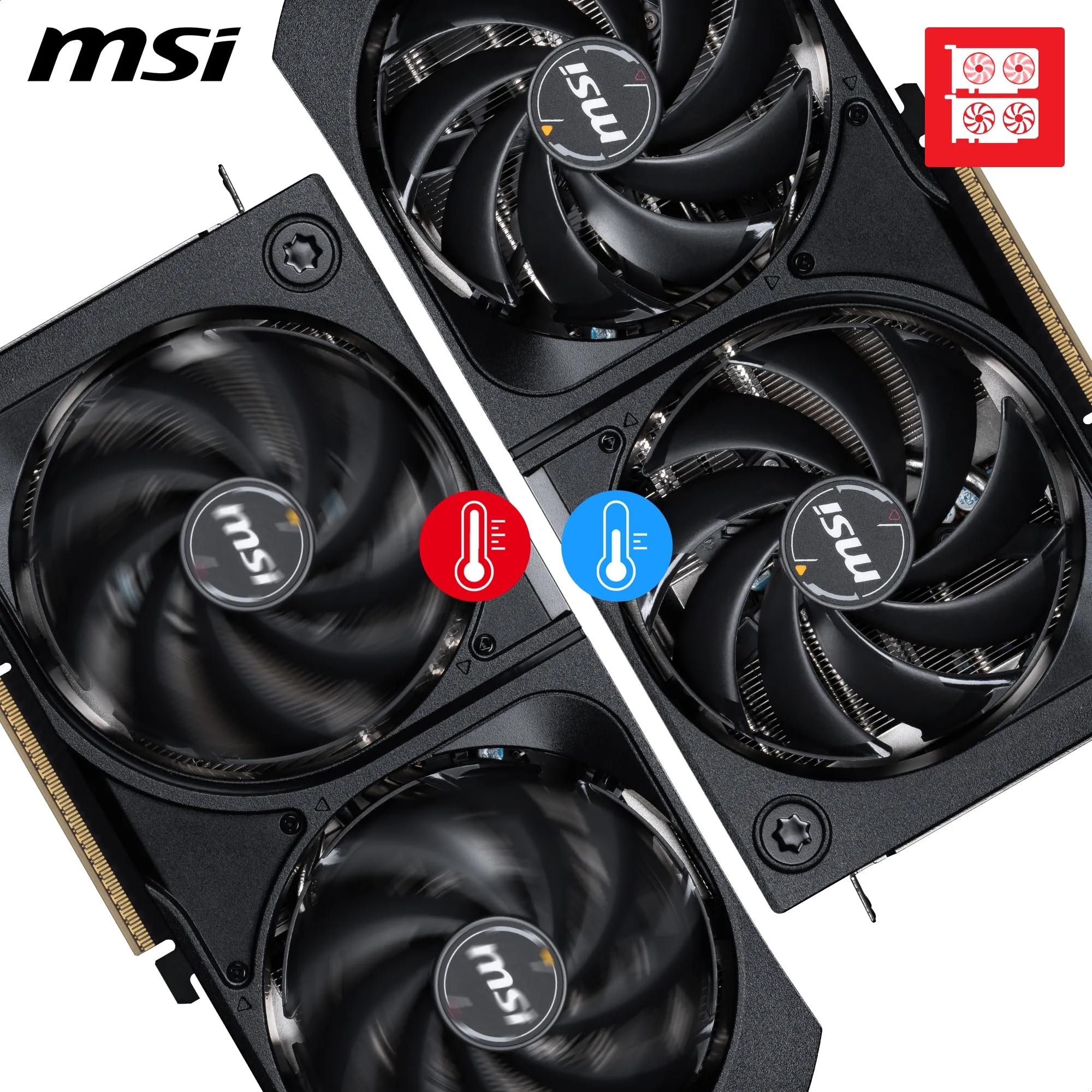MSI NVIDIA GeForce RTX 5070 12G Shadow 2X OC Carte Graphique 12 Go GDDR7 PCIe 5.0 Double Ventilateur HDMI 2.1b DisplayPort 2.1b SFF Ready