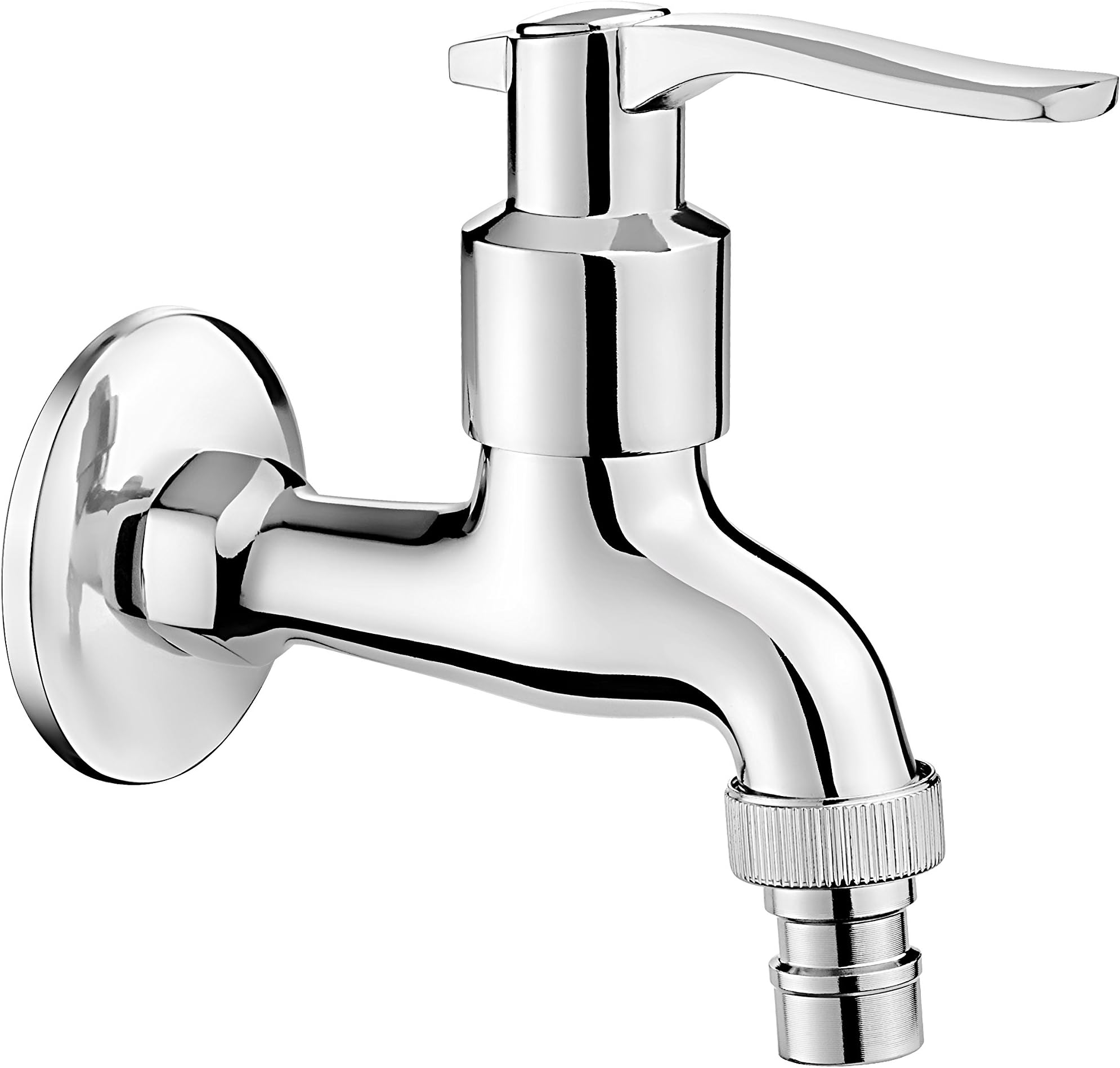 Deante Wall-Mounted Tap Spout Valve Ball Valve Outlet Valve Tap Single Tap Chrome Cold Water Tap ½ Inch with Aerator Luxury Mall