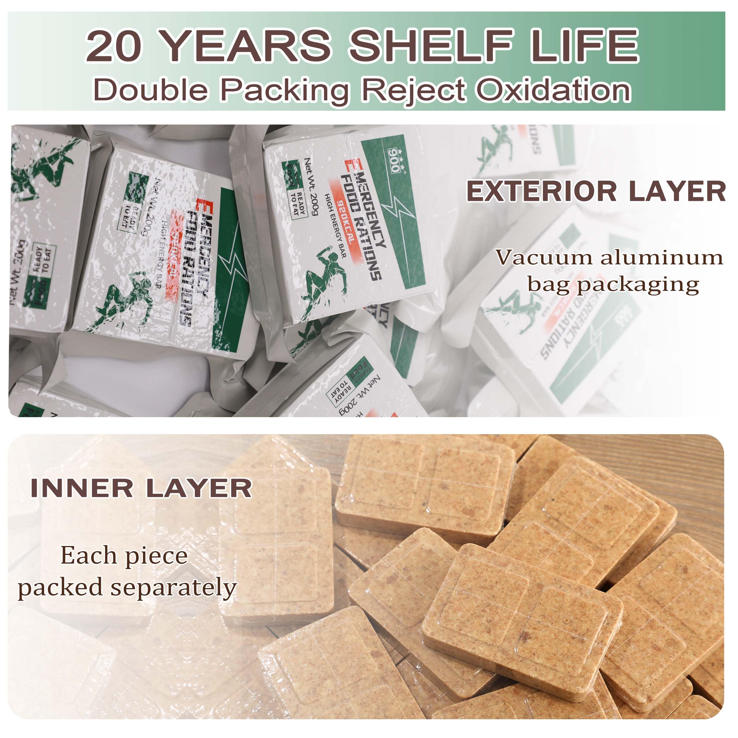 Suministro de alimentos de emergencia - Sabor original Hardtack, barras de alimentos de supervivencia para 4 días, suministros de emergencia, paquete de hojalata, larga vida útil