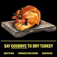 Vista 11 de for Cornish Hen I Cooks Evenly & Makes Meat Juicier I Easy-to-Use Stainless Steel & Dishwasher Safe I for Ovens, Smokers, Roasters, Grills